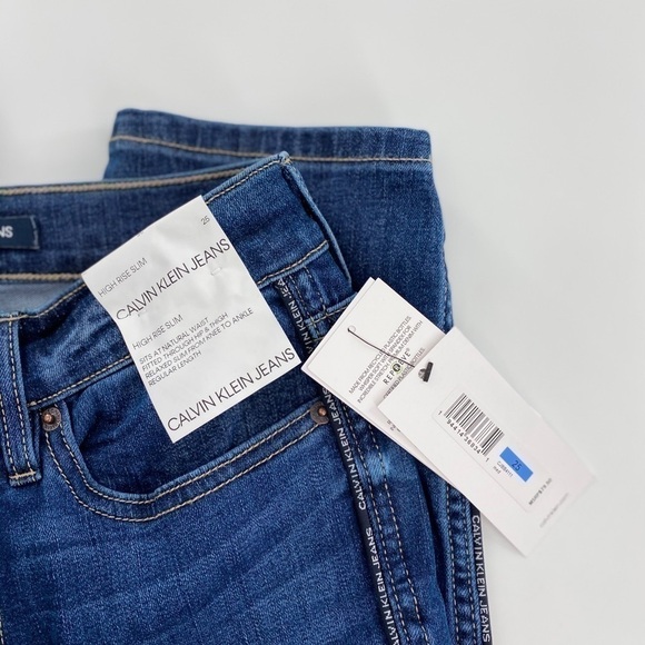 CALVIN KLEIN JEANS HiGH RISE SLIM REPREVE Sz25 - Picture 2 of 7
